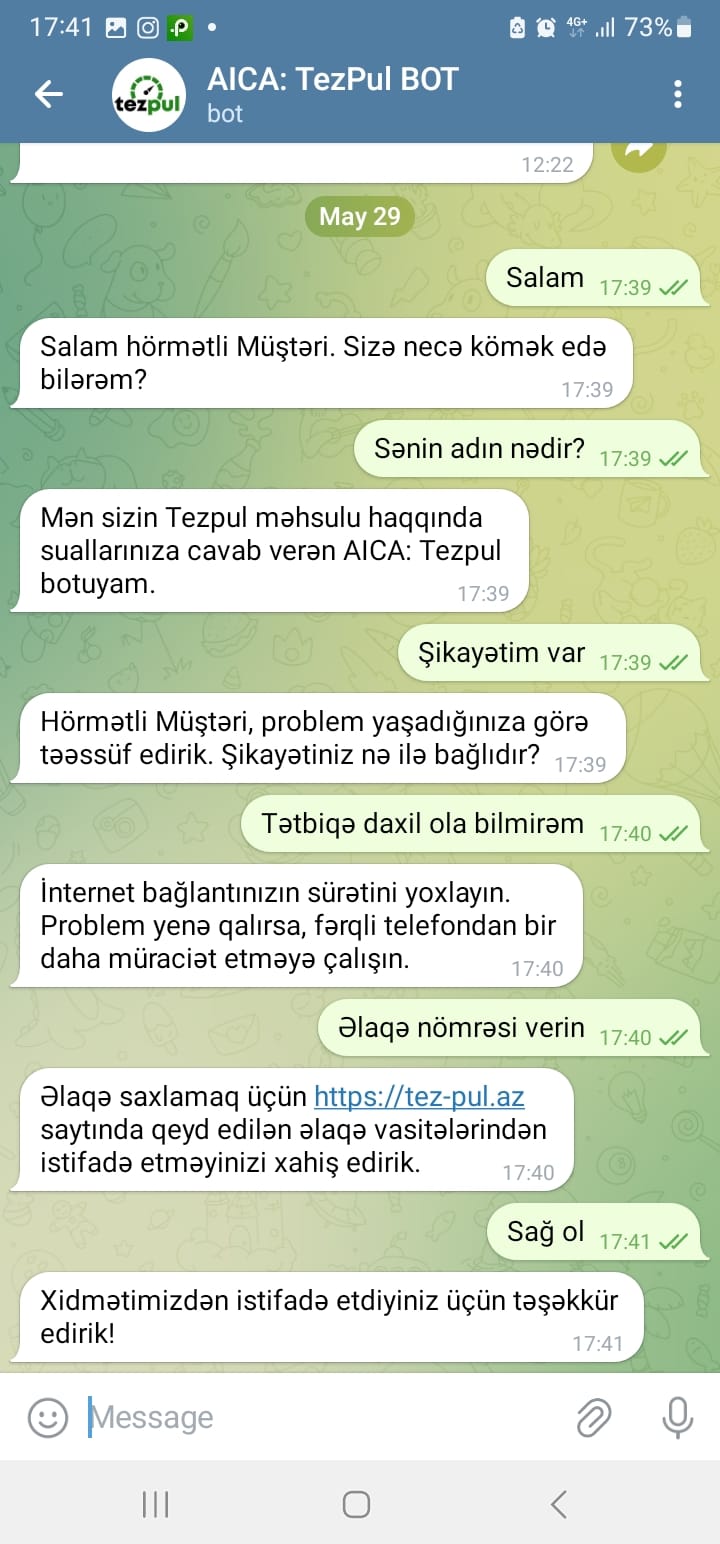 Telegram Bot Screenshot